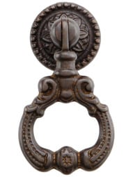 Flower Design Pendant Pull in Oil Rubbed Bronze.